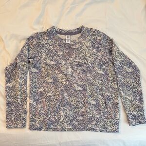 Athleta Kids Speckled Crewneck Sweatshirt - Purple, Yellow, Pink